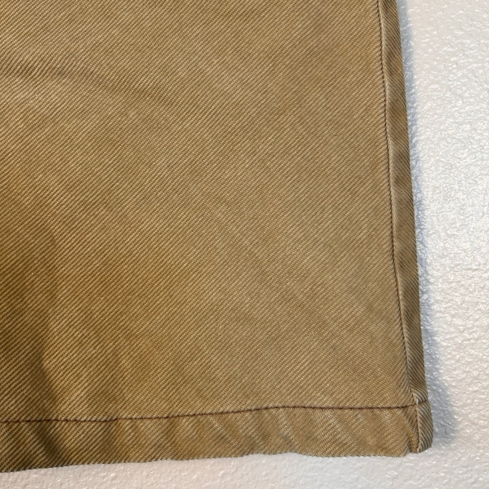 Gap Tan Khaki Corduroy Mini Skirt Stretch Double Button Size 10 Fall - Picture 5 of 8